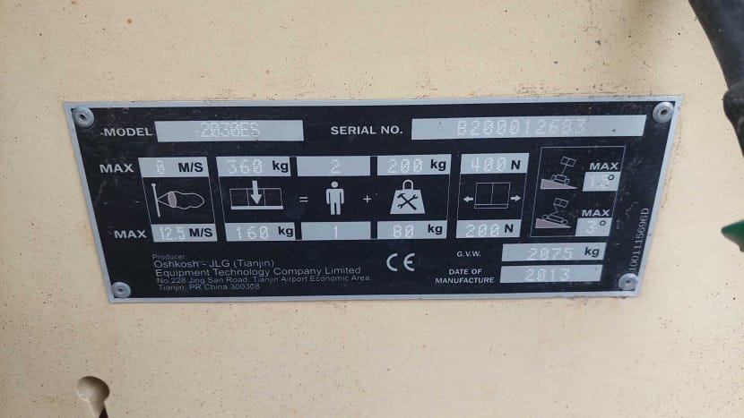 Tekniske deler på en JLG-lift