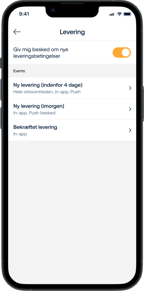 Indstil dine notifikationspræferencer i MitRiwal