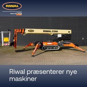 Riwal edderkoplift klar til udlejning – en af flere nye maskiner i flåden 2025.